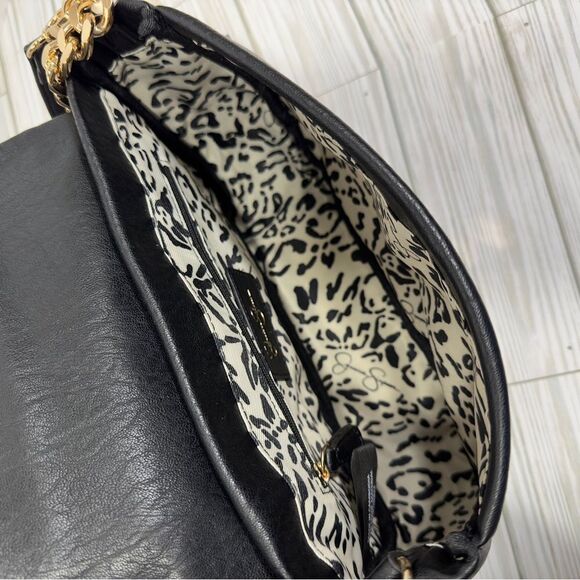 JESSICA SIMPSON STUDDED GOLD TONE CHAIN JENNIFER CROSSBODY PURSE METEORITE NWT - Picture 10 of 12